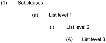 new Clause structure example 