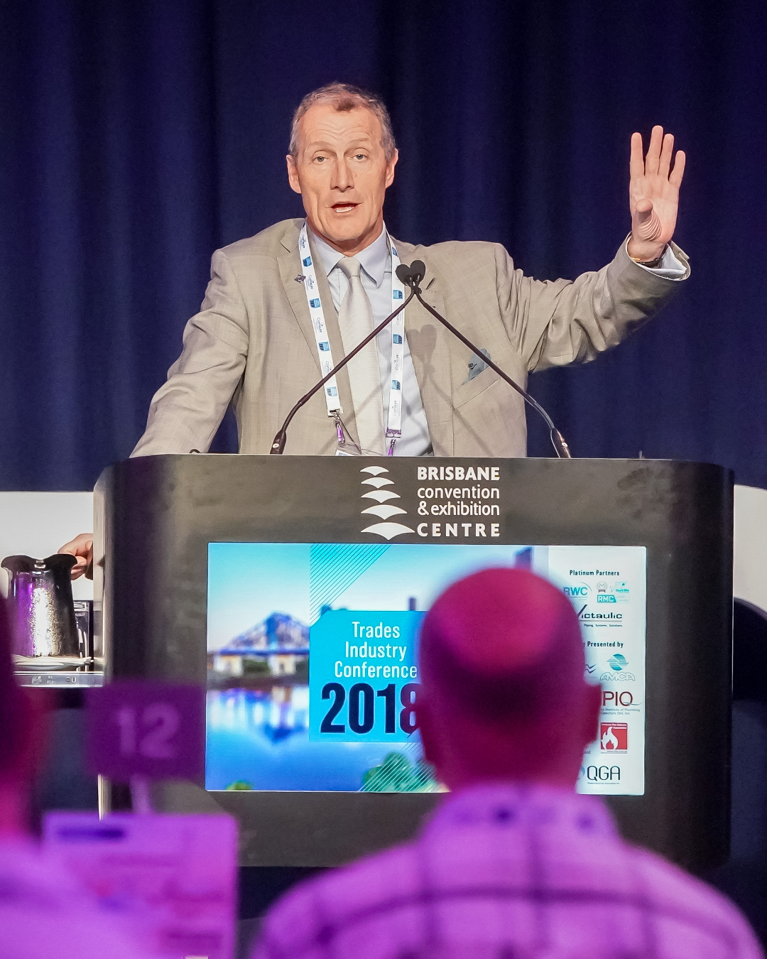 Neil Savery presenting at the 2018 Trades Industry Conference