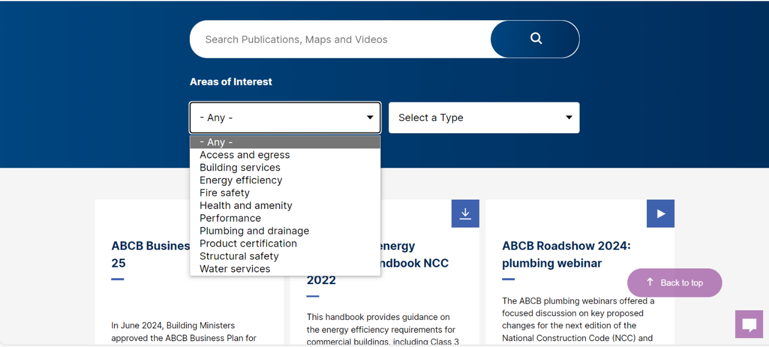 Image of the areas of interest filter.